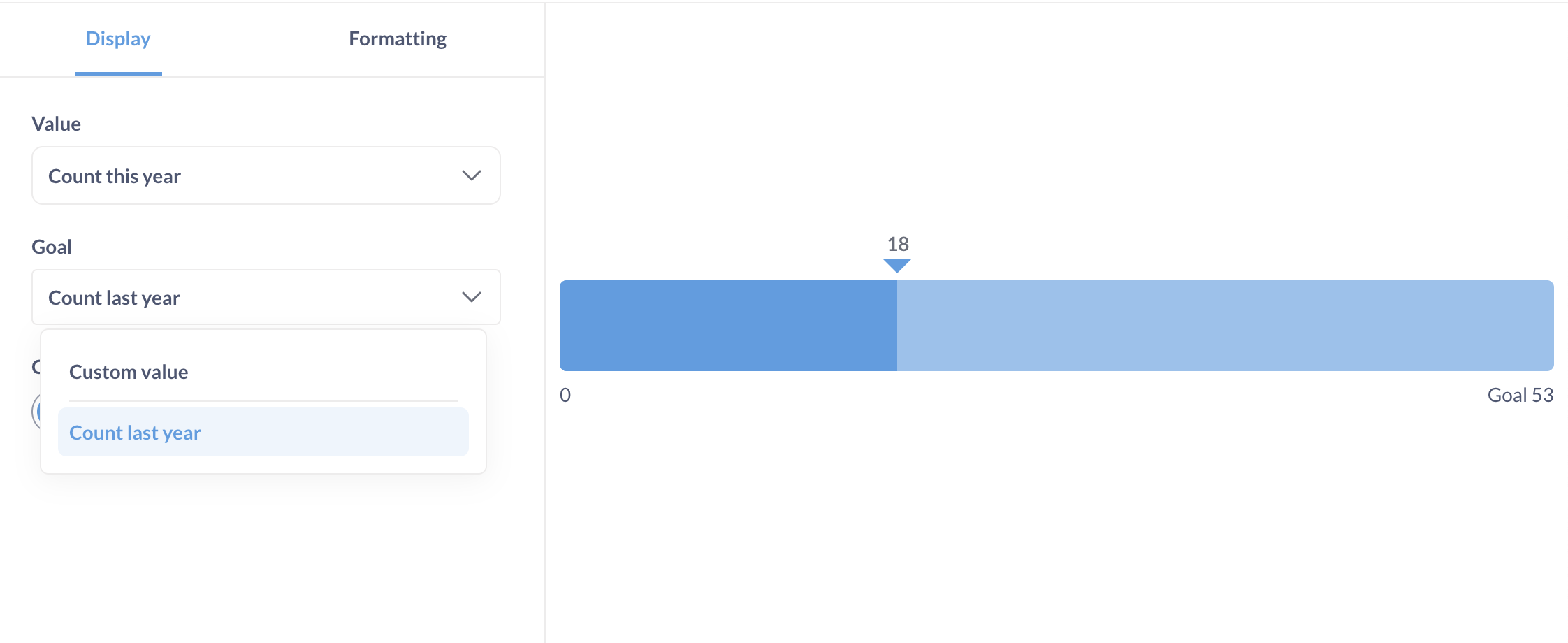 Set custom goal for progress bar